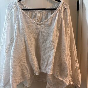 Women's White Boho Top